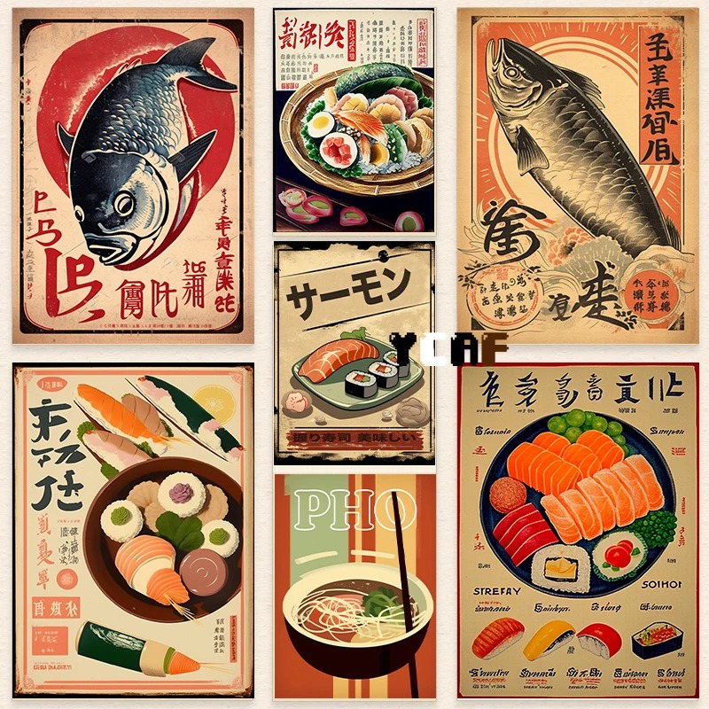 Vintage Japanese Food Poster C – Japanese Food Lifestyle Bewertung und Preis