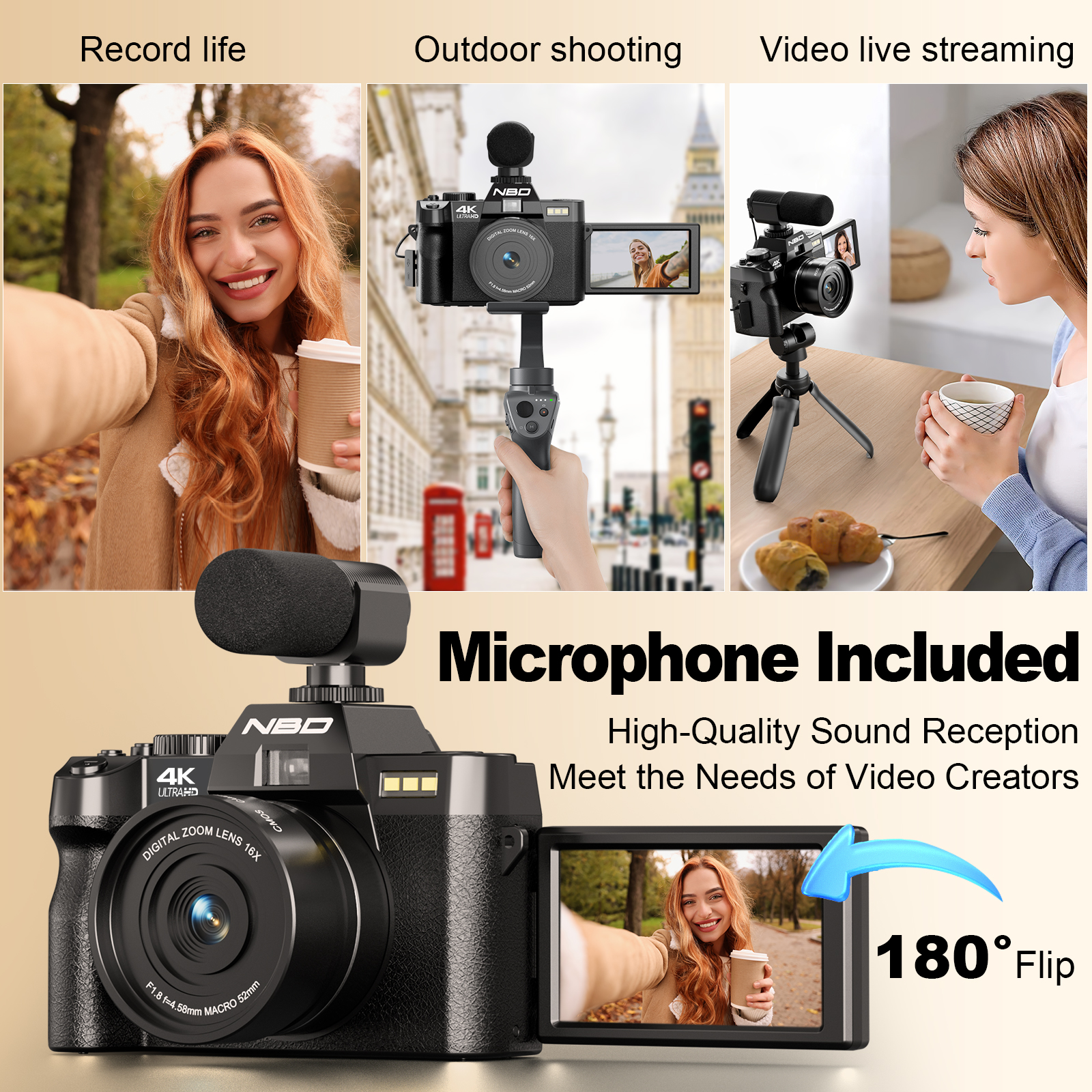 NBD 48MP 4K Digital Camera S10 – Japanese Lifestyle Video Bewertung und Preis