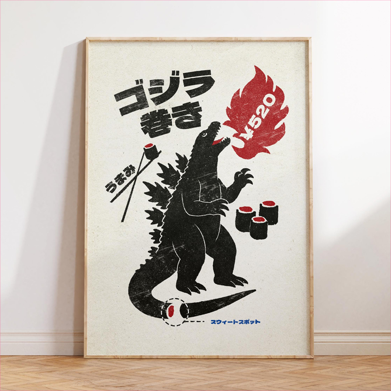 Japan Food Art Poster Retro Ja – Japanese Food Lifestyle Bewertung und Preis