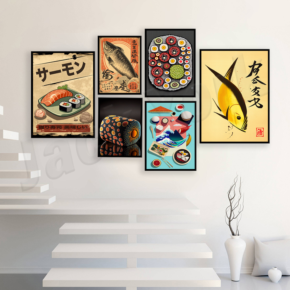 Vintage style Japanese sushi p – Japanese Food Lifestyle Bewertung und Preis