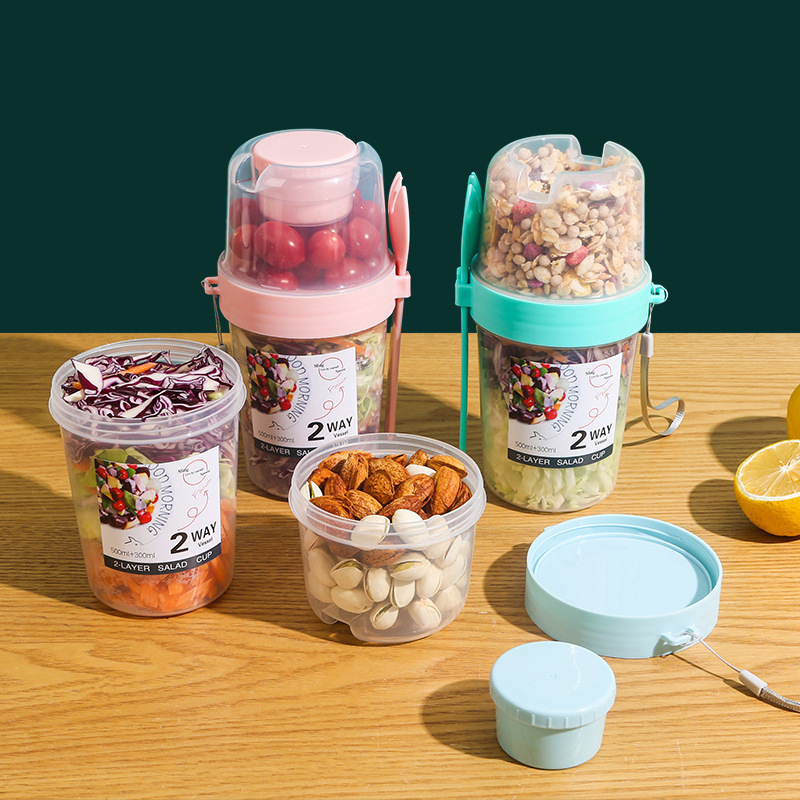 Breakfast Fruit Oat Yogurt Sal – Bento Box Two Tier Bewertung und Preis
