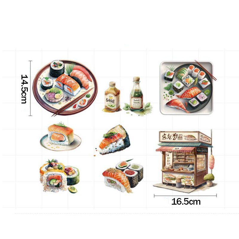 Japanese Food Sushi Sticker 3D – Japanese Food Lifestyle Bewertung und Preis