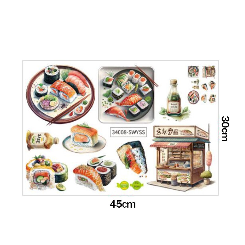 Japanese Food Sushi Sticker 3D – Japanese Food Lifestyle Bewertung und Preis